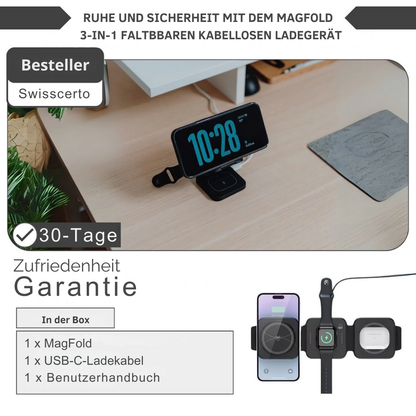 MagFold | 3 in 1 Faltbares Kabeloses Ladegerät